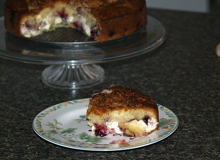 Blueberry Coffee Cake with Cream Cheese