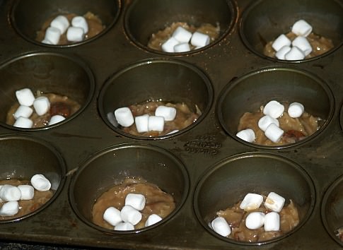 Layer Coconut Glazed Sticky Buns with Frosting and Marshmallows