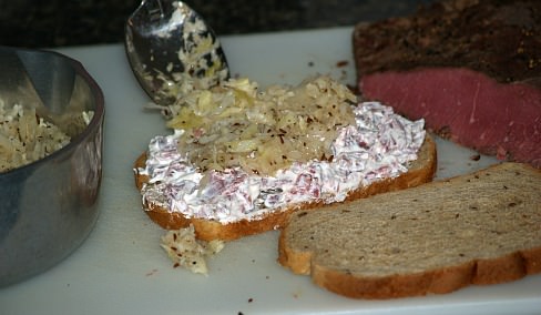 Preparing Sandwiches on Rye Bread