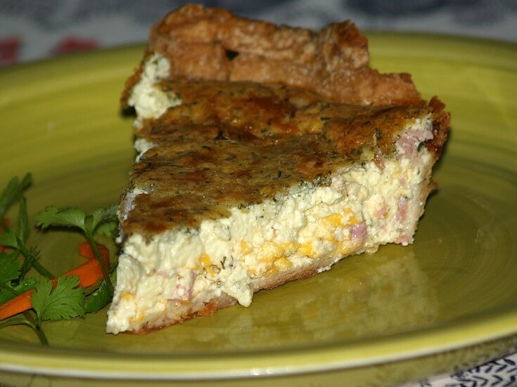 Four Cheeses Herb and Ham Quiche