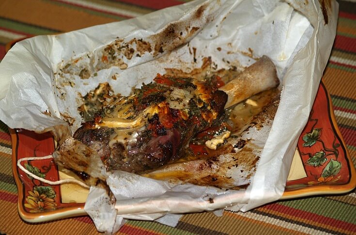 Lamb Shanks in Parchment Paper