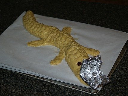 mexican bread shaped like an alligator