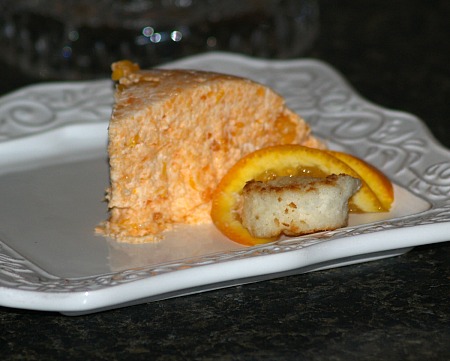 orange macaroon cream dessert