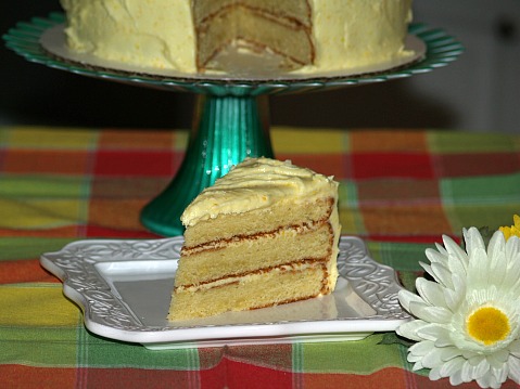 lemon yogurt cake with a citrus frosting