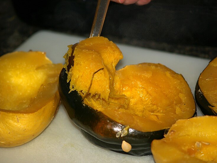 Removing Pulp from Squash